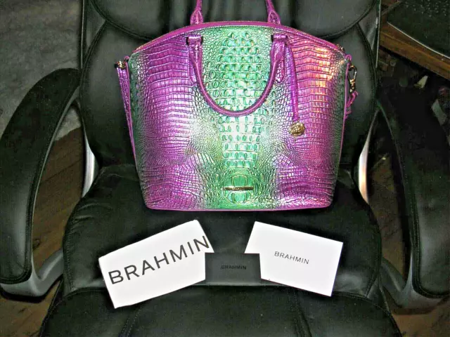 ❤️ Brahmin Large Duxbury Satchel Hyacinth Ombre Mini Melbourne Purse Handbag NWT