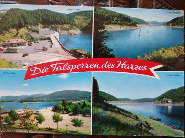 Postkarte 462 gelaufen, Die Talsperren im Harz, Ansichtskarte, Sammlung, AK