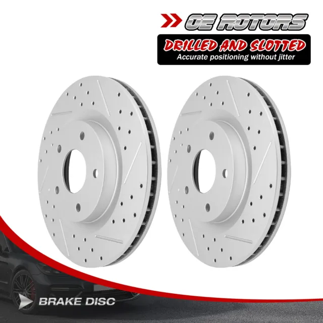for Nissan Rogue  one pair Front Rotors 2008 2009 2010 2011 2012 2013