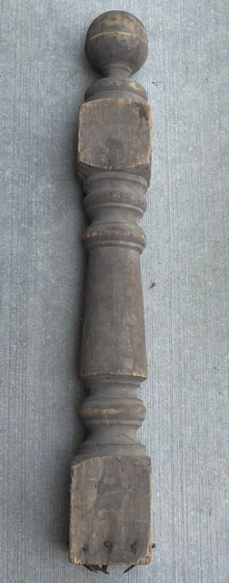 Antique Architectural Salvage Decorative Wood Baluster Newel Post Pillar 2