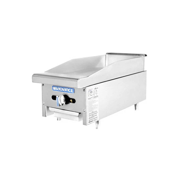 Turbo Air TAMG-12 12" Countertop Gas Griddle with Manual Controls, 3/4" Thick...