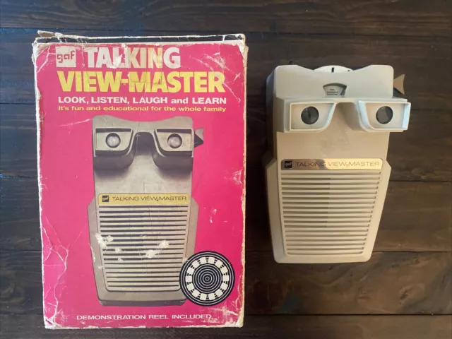 1969 GAF Talking View-Master Stereo Viewer With Box UNTESTED