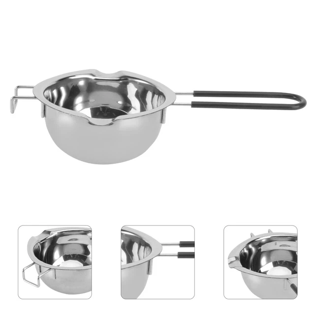 1 pieza Crisol de acero inoxidable Cafetera Calentador Queso Crisol Crisol