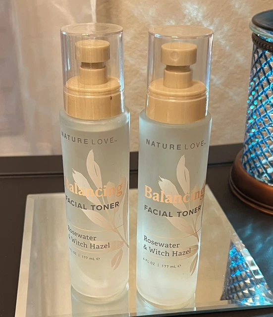 Nature Love Balancing Facial Toner with Rosewater & Witch Hazel (2 Bottles)