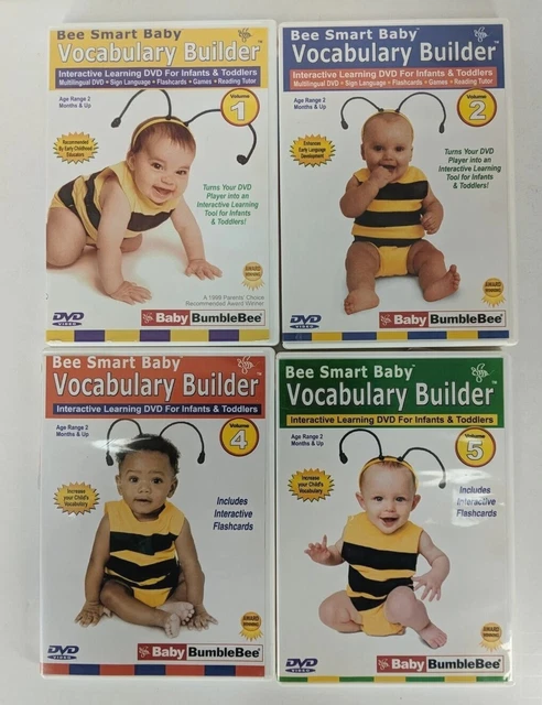 BEE SMART BABY Vocabulary Builder Vol 1 2 4 5 DVD Lot~Baby Bumblebee £ ...