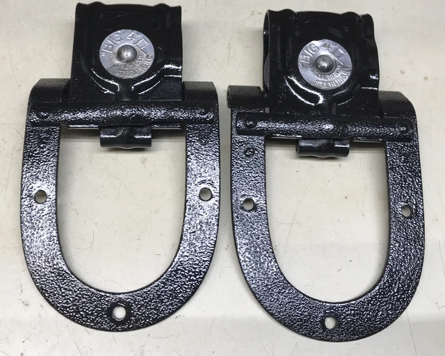 Vintage Pair Of Big 4 Barn Door Rollers Horseshoe