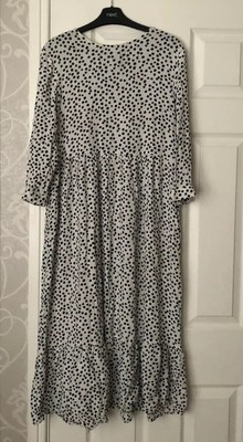 THE Zara Black And White Polka Dot Spotted Dress Size Small Used