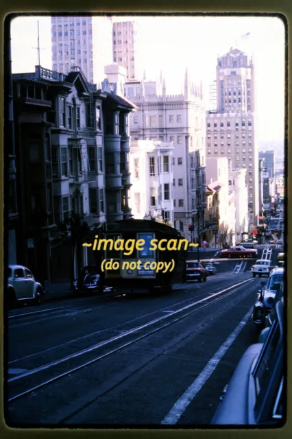 San Francisco, California, Trolley, Street Scene in 1965, Kodachrome Slide m20a