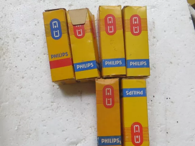 6 X Vint  Electronic Valve Philips Qqeo3/12,,Qqeu2/5