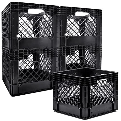 JEZERO Milk Crate for Household Storage The Ultimate Storage Tote for Groceri...