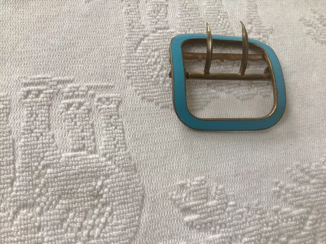 Art Deco Blue Enamel Buckle