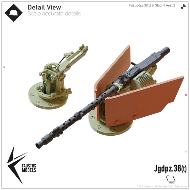 3D DRUCK 16K 1/35 WW2 German Remote MG34 mit Schild Fahrzeug ...
