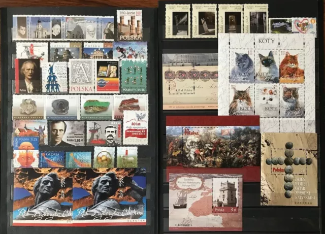 Poland 2010. Complete Year Set. 29 stamps and 7 souvenir sheets. MNH