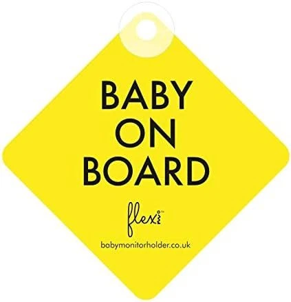 Flexi Baby an Bord Autoschild (1 Stck.) Kinder Sicherheitswarnung mit starker Saugkraft Cu