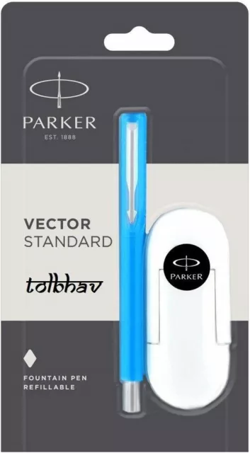 Parker Vector Standard CT Pluma estilográfica Cuerpo azul - 3 cartuchos de...