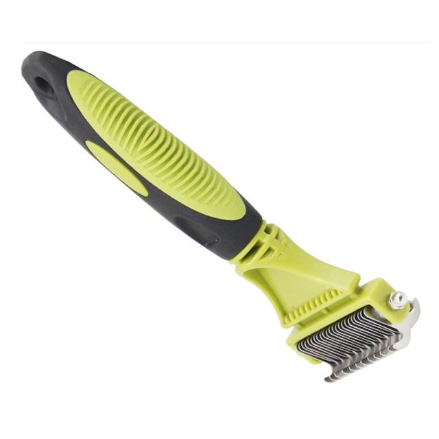 Dog Brush Fit Shedding Dematting Pet Grooming Cat Hair Undercoat Rake Comb Tool! 6