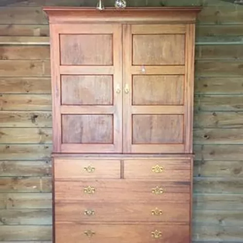 Edwardian Linen Press used cupboard storage drawers furniture antique mahogany