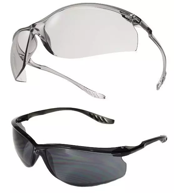 UCI MARMARA Sicherheit Brille Eye Protection Klar & Rauch Linsen - 1,6, 12