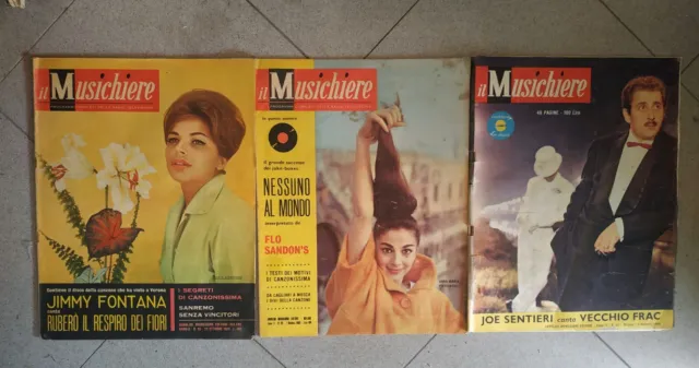 lotto di 3 riviste il musichiere anni 60