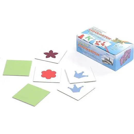 Tarjetas de juego Folia de 6x6 cm en blanco 60 piezas