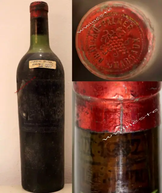 rare vin bordeaux Château PALMER 1927 Margaux GCC Grand Cru Classé bouteille