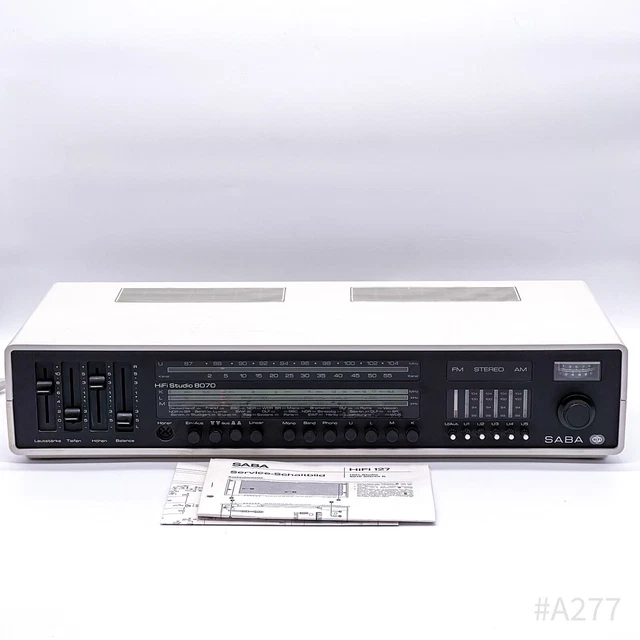 Vintage SABA Hifi Studio 8070 Stéréo K Récepteur Installation De Le 70er Ans