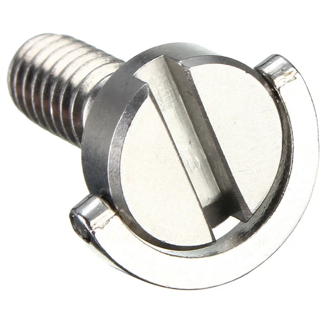 Long 1/4" D- Screw Stainless Steel For Camera Tripod Release Plate Silver Q9W3 3