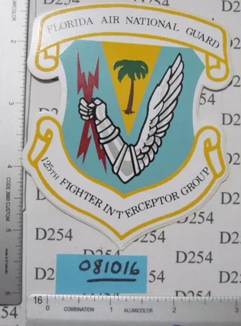 USAF Air Force 125th FIGHTER INTERCEPTOR GROUP  SQUADRON Patch STICKER FIG