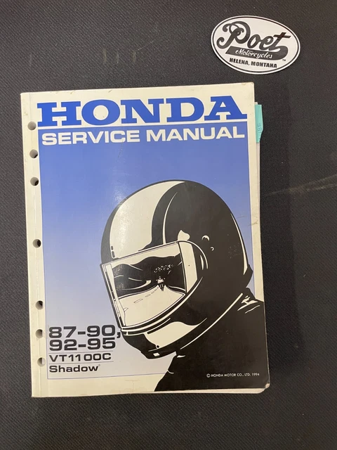 87-90, 92-95 VT1100C Shadow Honda Service Manual Used
