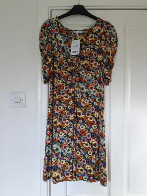 Bnwt Next Floral Jersey Tea Dress Size 12 Petite