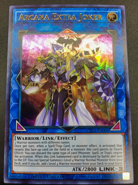 Yugioh Limited Edition Arcana Extra Joker Ultra Rare Holo CT15-EN006 NM/M