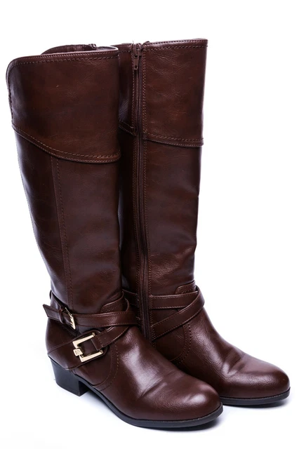 Liz claiborne womens trevi discount riding block heel zip boots