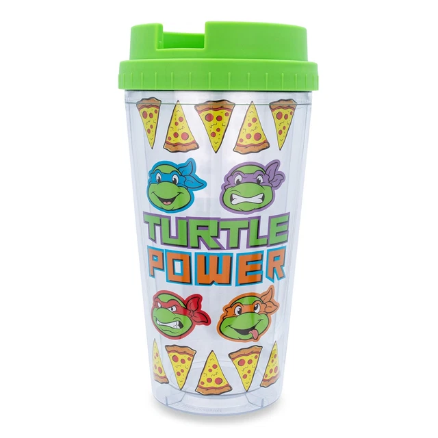TEENAGE MUTANT NINJA Turtles Pizza Rodajas Plástico Viaje Vaso 473ml