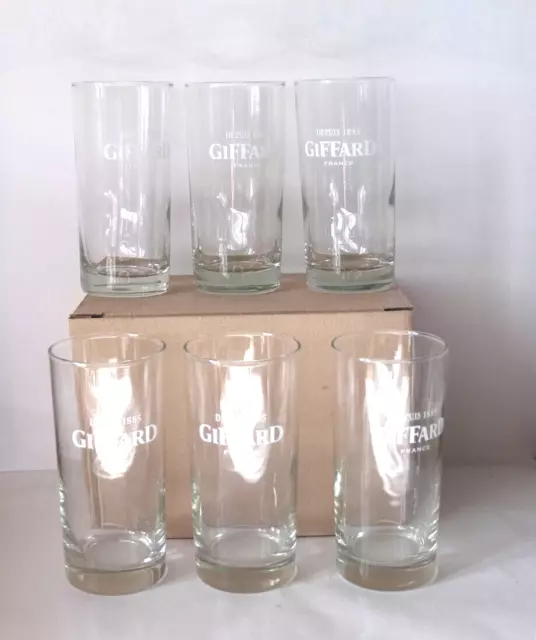 Lot De 6 Verres Sirop Giffard