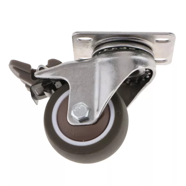 Light Duty PTFE Swivel Castor Wheel Trolley Furniture Caster with Brake