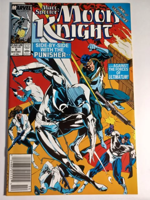 Marc Spector Moon Knight #9 VF/NM Newsstand Punisher Marvel Comics c213
