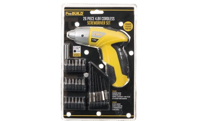 PROBUILD 4.8V CORDLESS Screwdriver Set. 39.99 PicClick UK