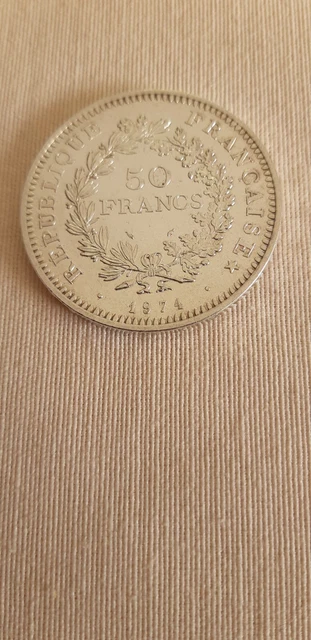 pièce argent 50 francs hercule 1974 TTB FDC