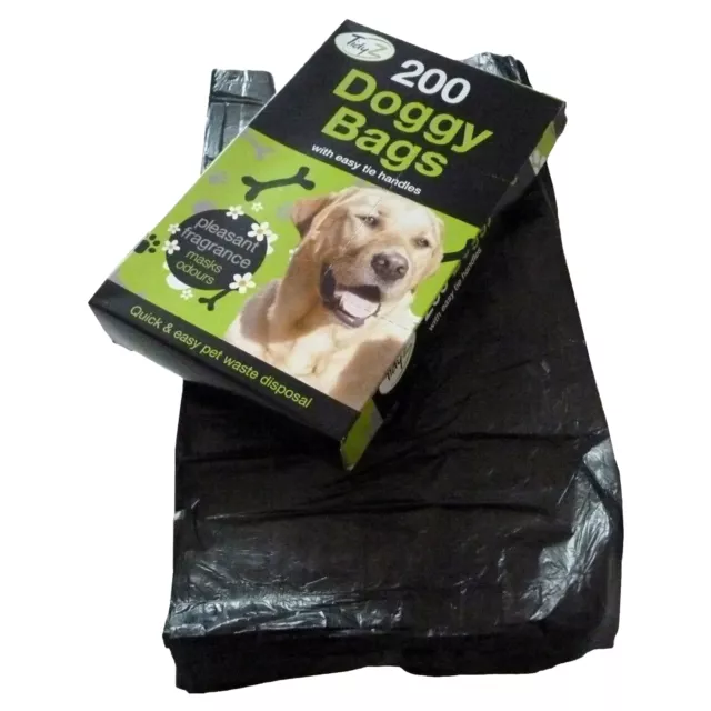 1000 DOGGY BAGS Scented Dog Cat Puppy Poo Waste Easy Tie Scooper Poop Disposal