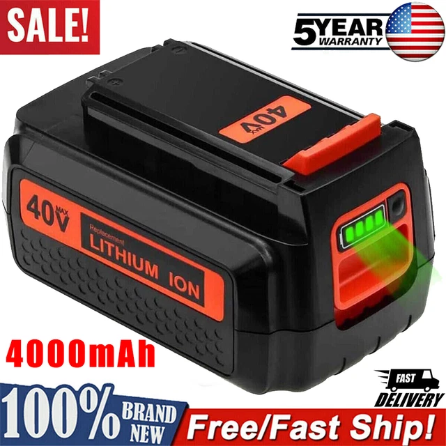 40 Volt for Black and Decker 40V 3.0Ah Max Lithium Battery LBX2040 LBXR36 LSW36