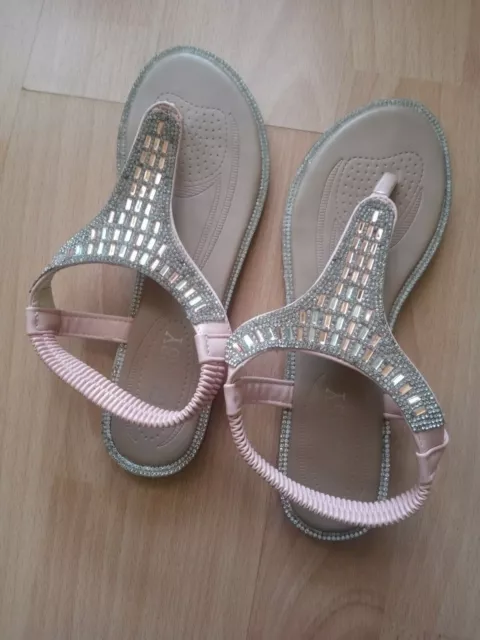 Glossy diamante sandals sale