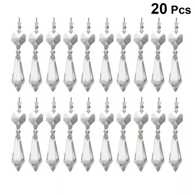 20 Pcs Decor for Home Chandelier Crystals Partition Curtain Pendant
