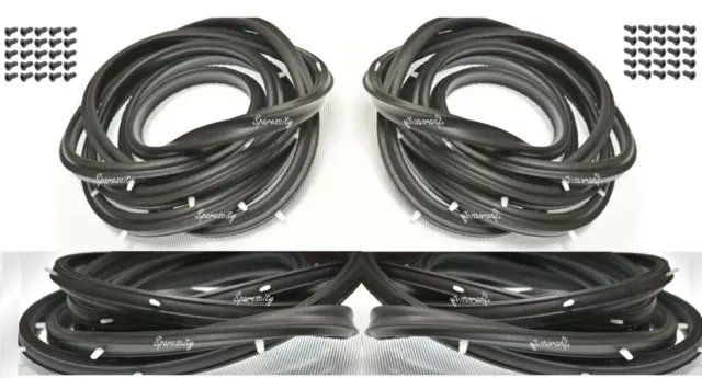 Holden Door Seal  Rubber HD HR HK HT HG x 4 FRONT & REAR SEDAN includes 50 plugs