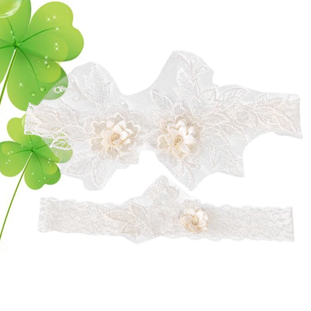 2 pz western matrimonio sposa collant pizzo sposa piede decorazione floreale ornamenti