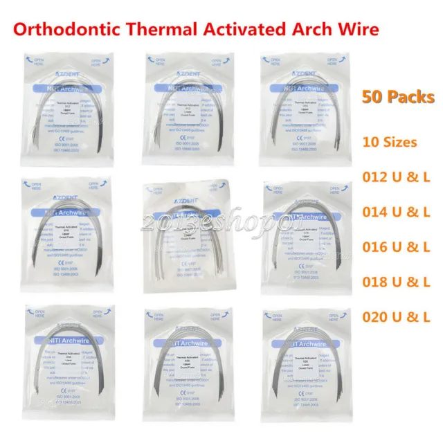 20 Bags Dental Orthodontics Niti Arch Wires Round Heat Thermal Activated AZDENT