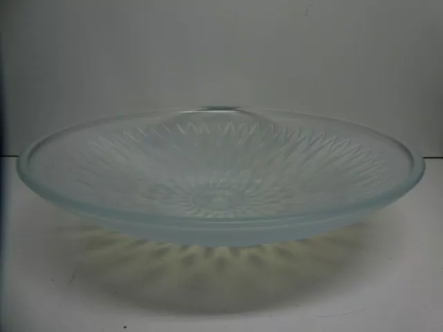 French Pressed Decorative Vaseline Glass Art Deco Vintage Opalescent Dish Bowl