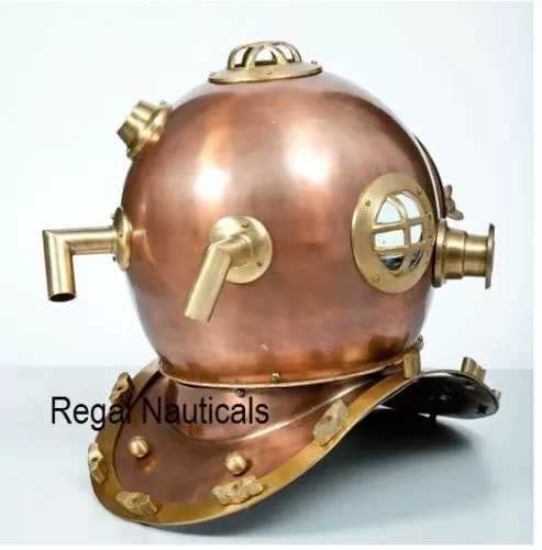 Réplica de casco de ingeniería de anclaje de casco de buceo de cobre... 2