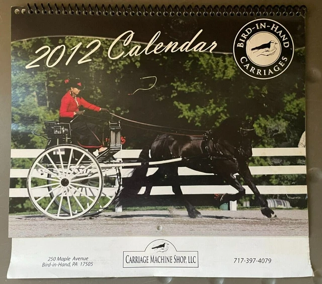 DRIVING HORSE DRAWN Calendar BirdInHand Carriages 2012 Beautiful