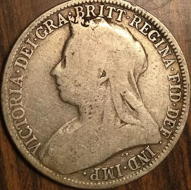 1898 Uk Gb Great Britain Silver Florin Two Shillings Coin