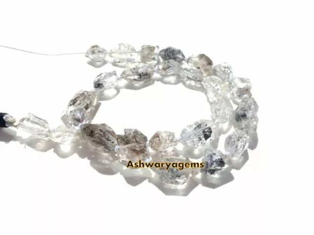 Herkimer Diamond Quartz 8X10-10X12Mm Gemstone Beads 1 Strand 2" Per Inch Rate